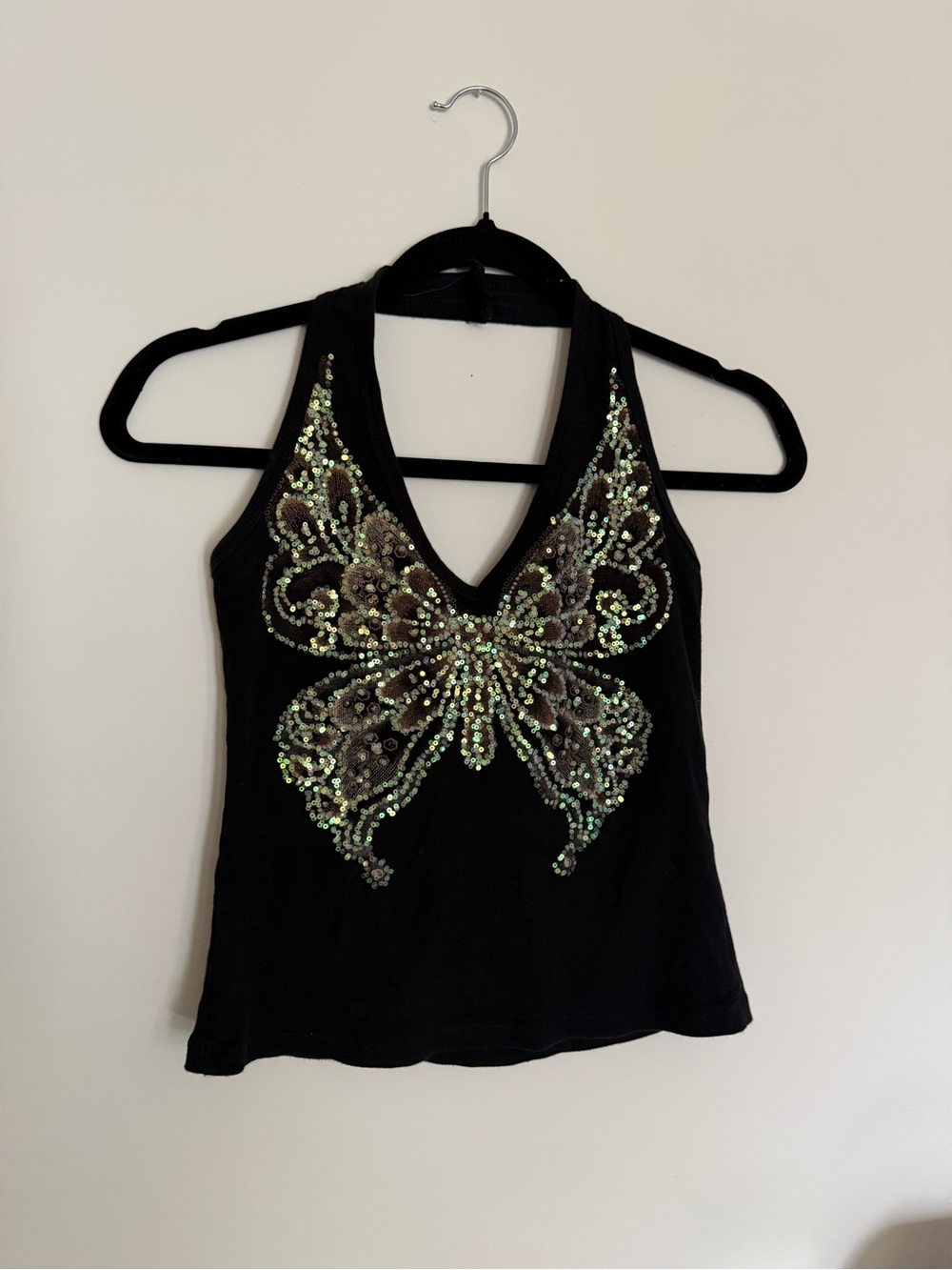 Y2k sequin halter top